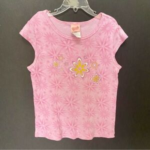 Extreme Limit Girls Floral Psychedelic T-Shirt Vintage Kids Y2K Retro 2000s